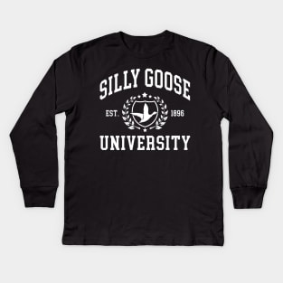 SILLY GOOSE UNIVERSITY Kids Long Sleeve T-Shirt